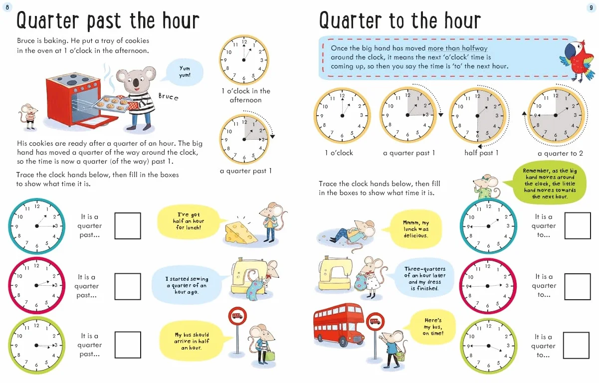 Usborne Workbooks Telling the Time 7-8