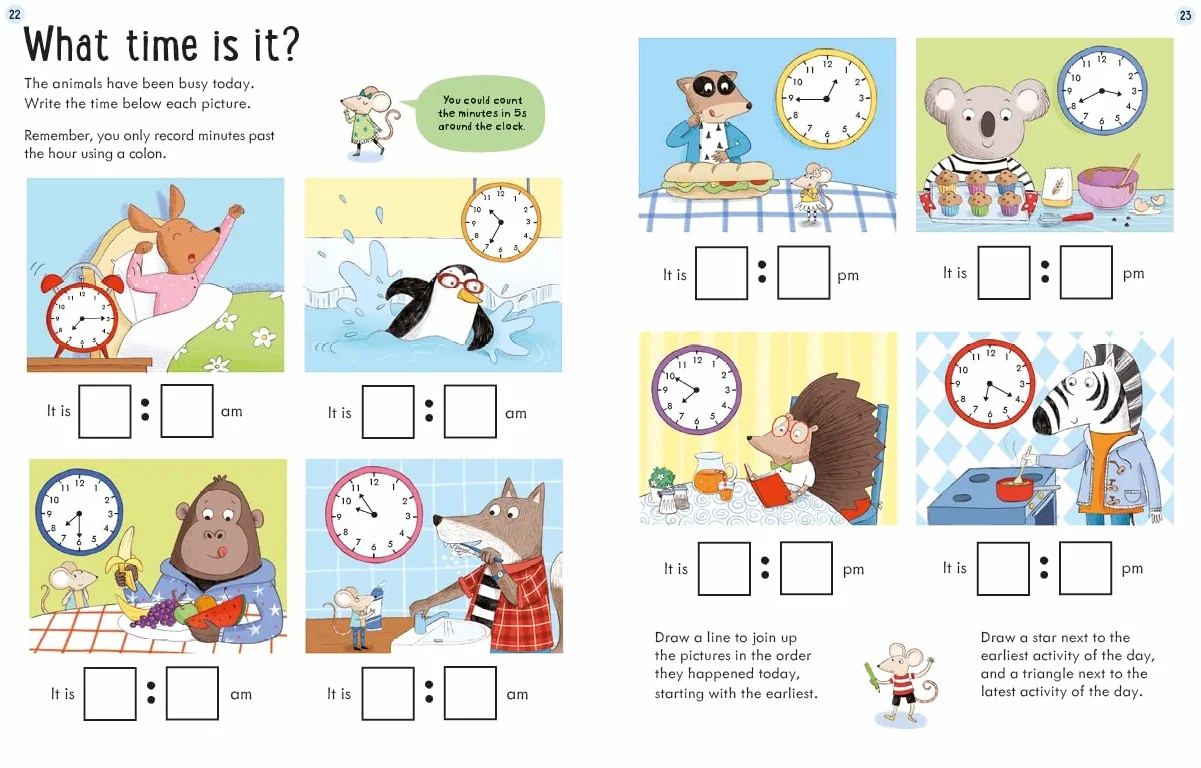 Usborne Workbooks Telling the Time 7-8