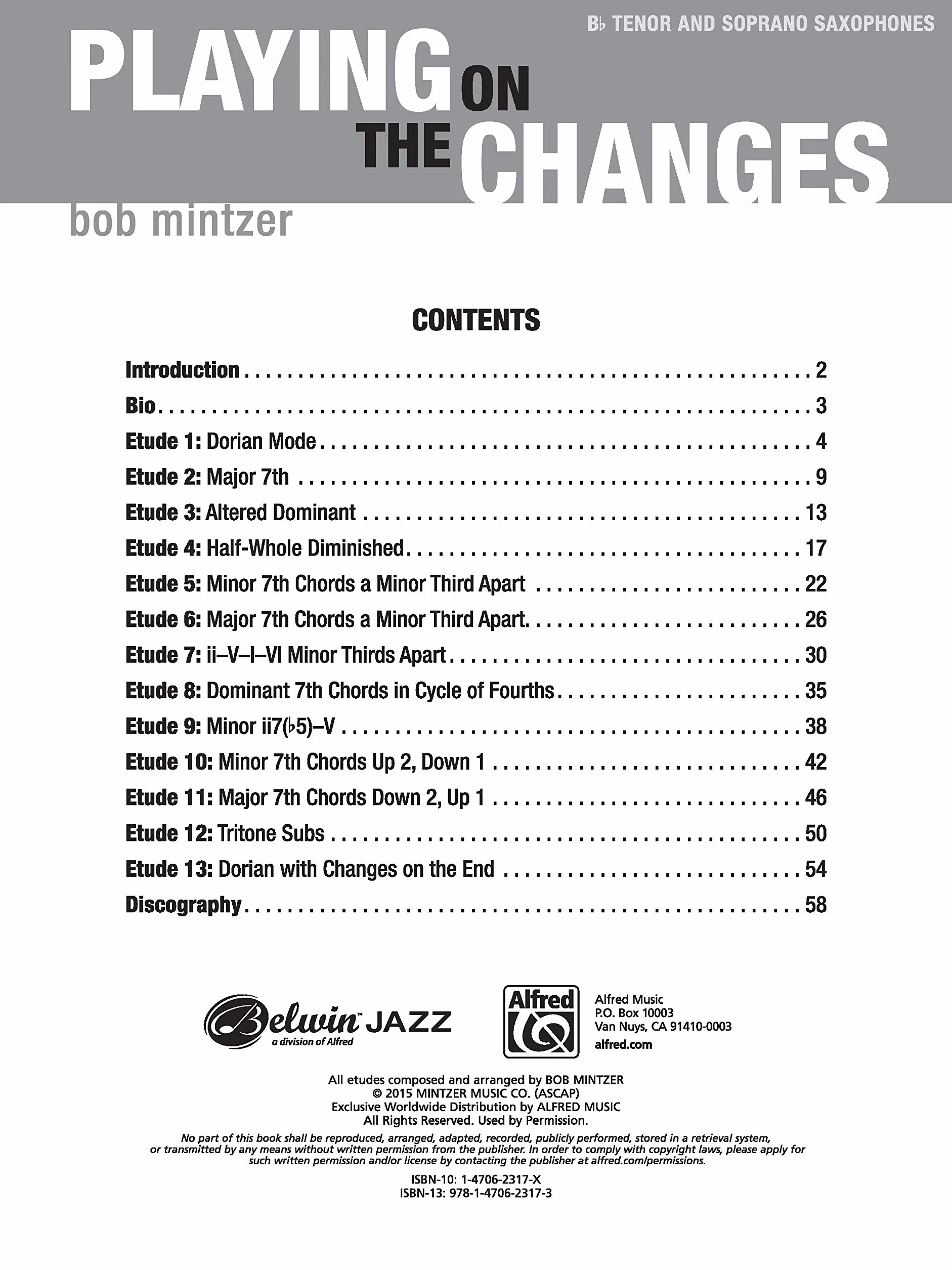 Playing on the Changes: B-Flat Tenor Saxophone & Soprano Saxophone, Book & DVD: B-flat Tenor & Soprano Saxophone - Level 3.5 (incl. DVD)