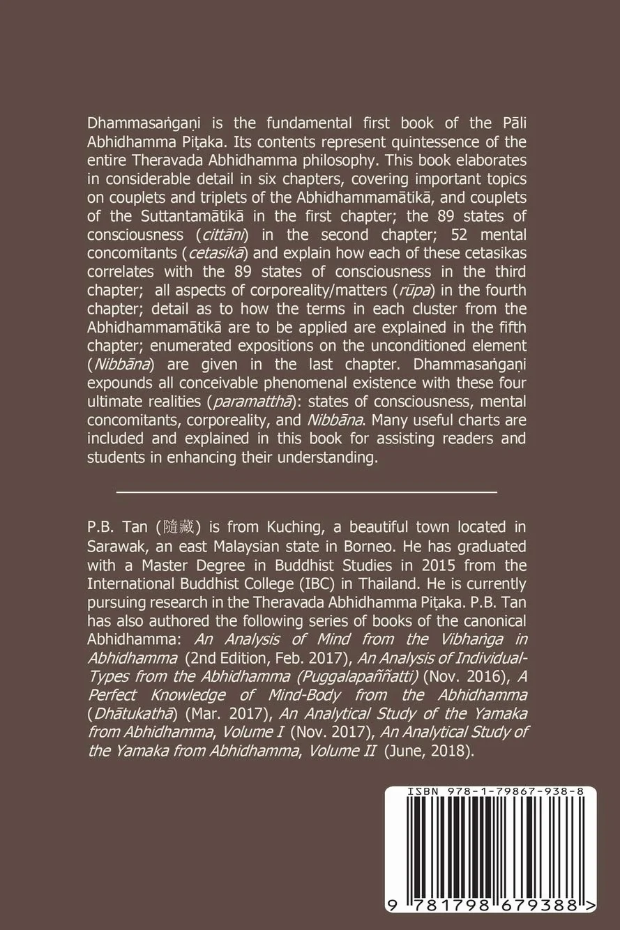 Essential Teaching of the Dhammasaṅgaṇi from Abhidhamma: The first book of Abhidhamma Piṭaka