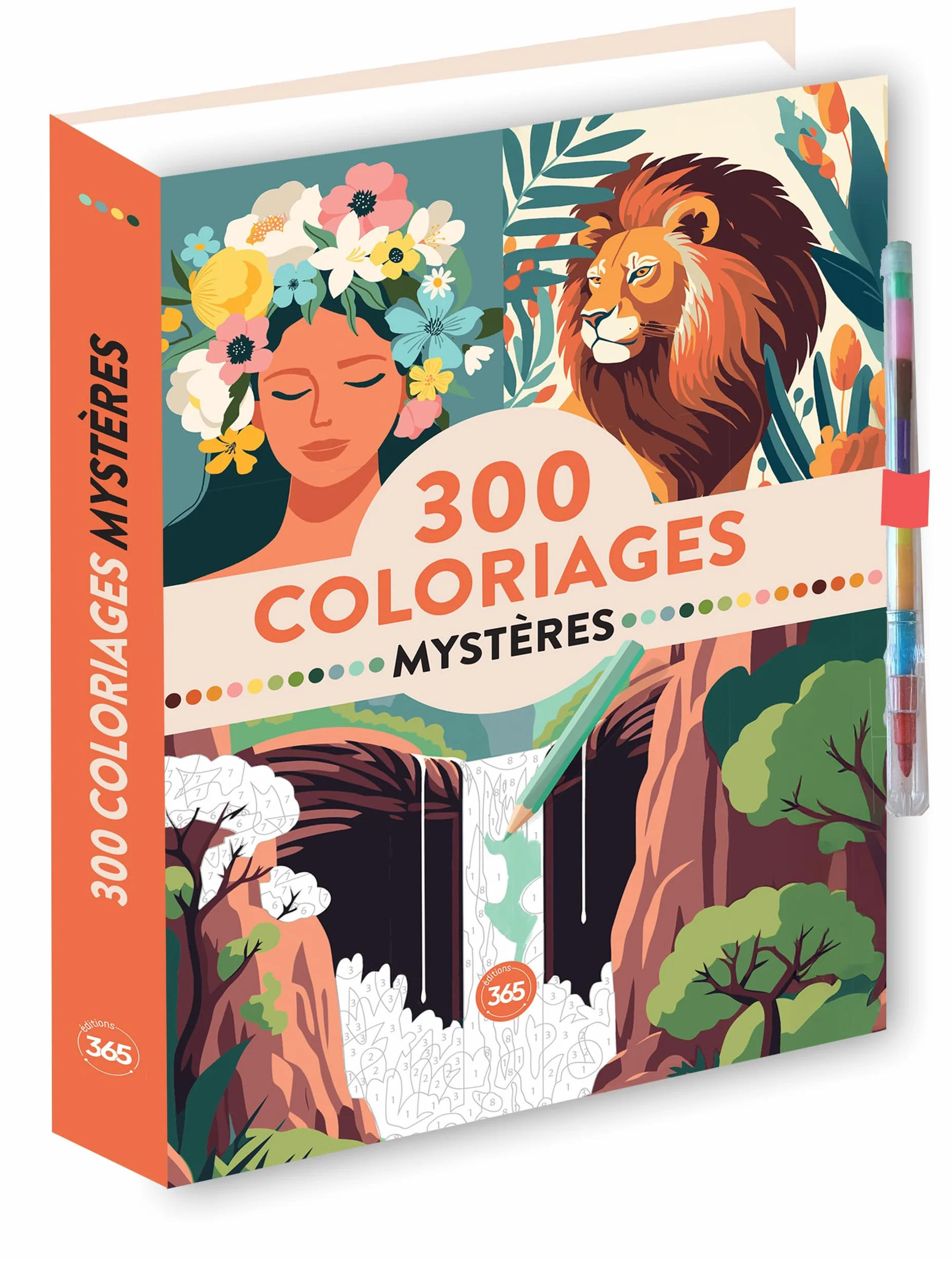 300 coloriages mystères: Avec 1 crayon multi-mines