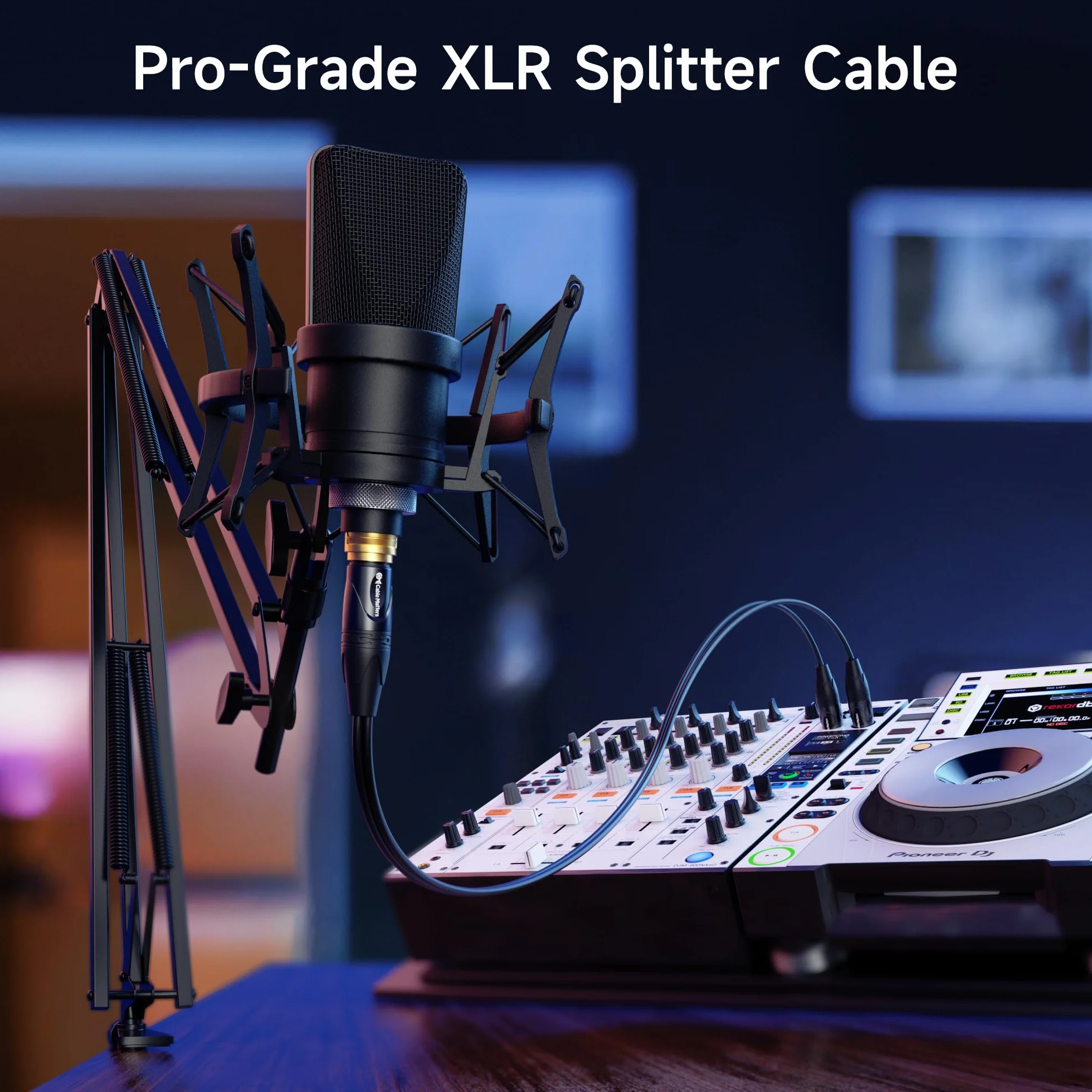 Cable Matters zbalansowany kabel rozdzielający XLR Y - 1,8 m, XLR splitter 2× męski do 1× żeński, 3-pin