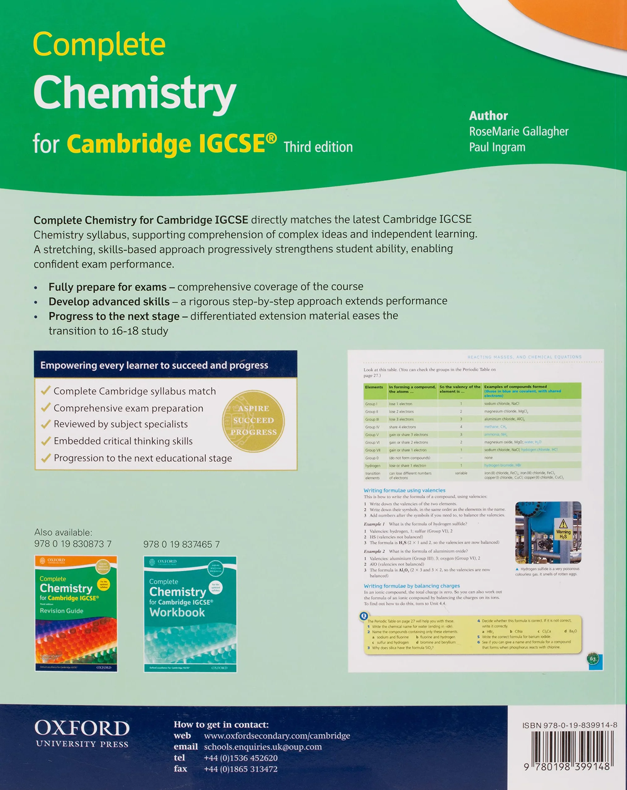 Complete chemistry IGCSE 2017. Student's book. Per le Scuole superiori. Con espansione online. Con CD-ROM: Third Edition