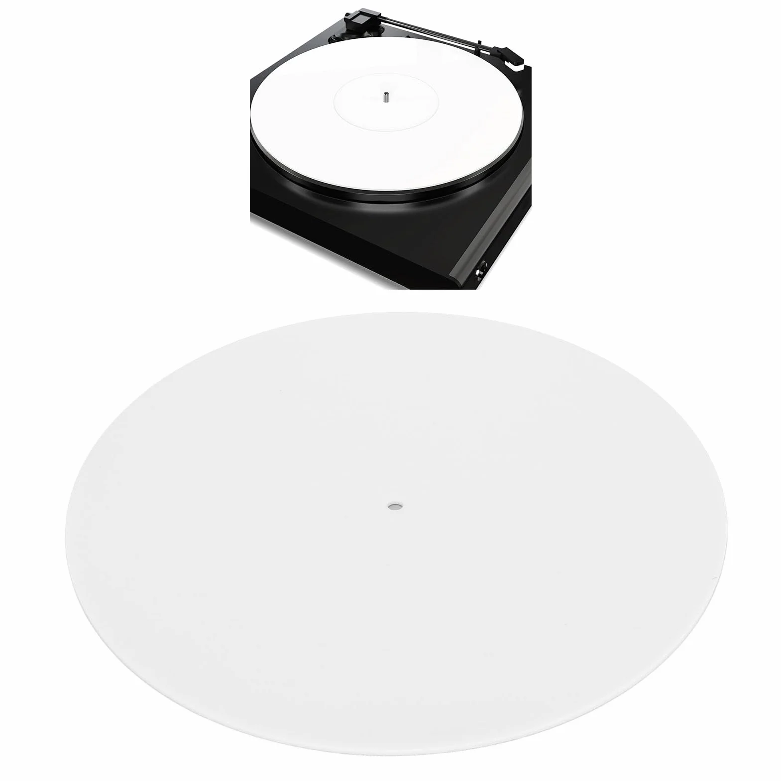 Slipmata do Gramofonu, Akrylowa Slipmata do Gramofonu, Piękna do Gramofonów 12. (WHITE)