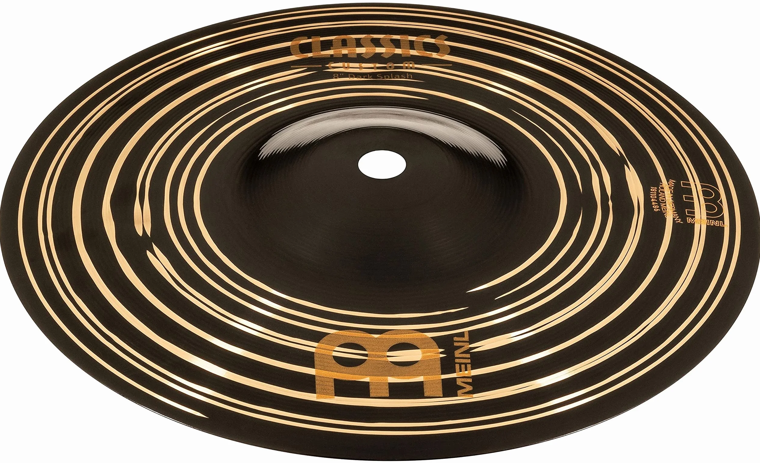Meinl Cymbals Classics Custom Dark 20 cm Splash Talerz do zestawu perkusyjnego - Made in Germany - B12 Bronze, 2-letnia (CC8DAS)