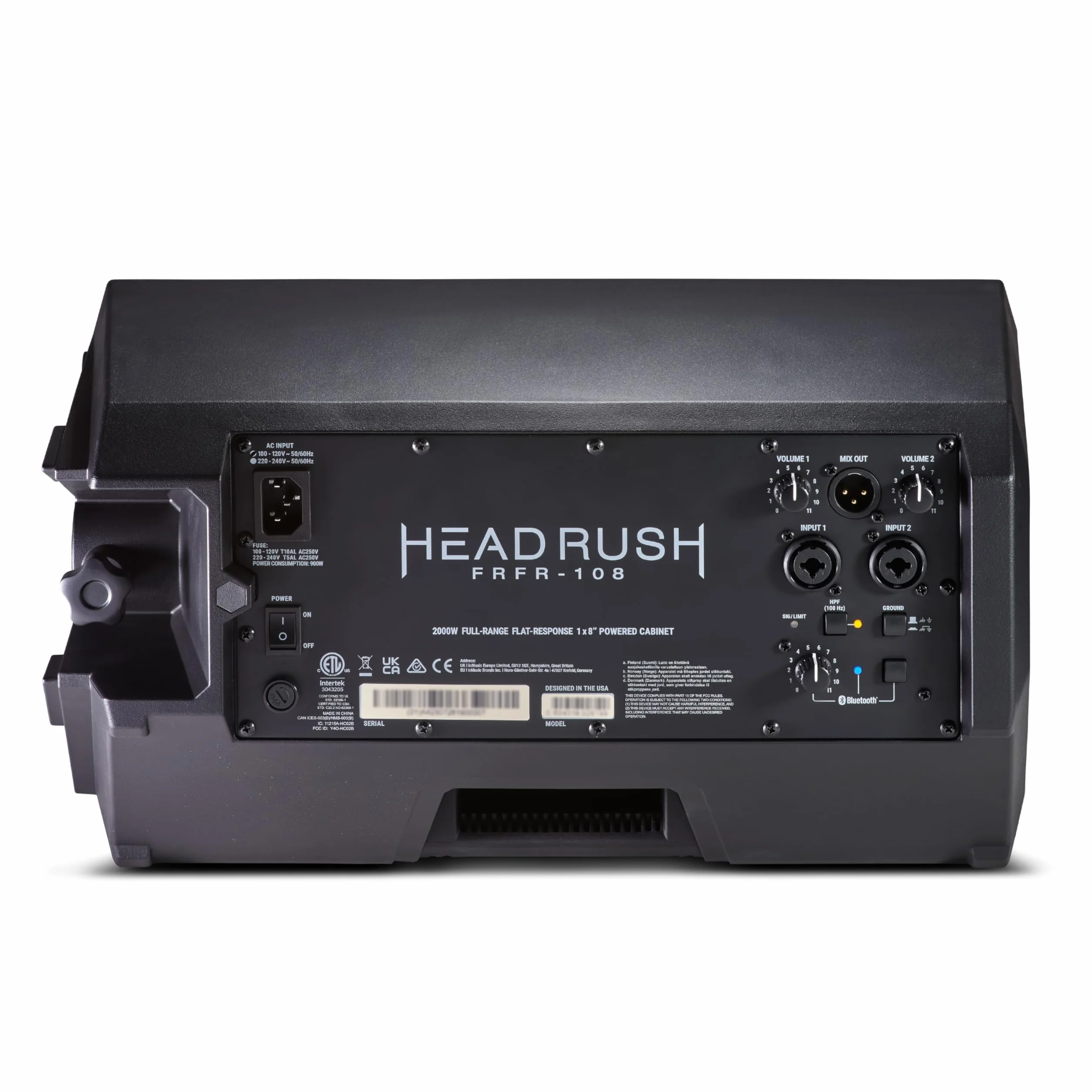 HeadRush FRFR108 MKII - Вzmacniacz do gitary elektrycznej i basowej 2000W, Bluetooth 8" o płaskiej charakterystyce do efektów i symulatorów wzmacniac
