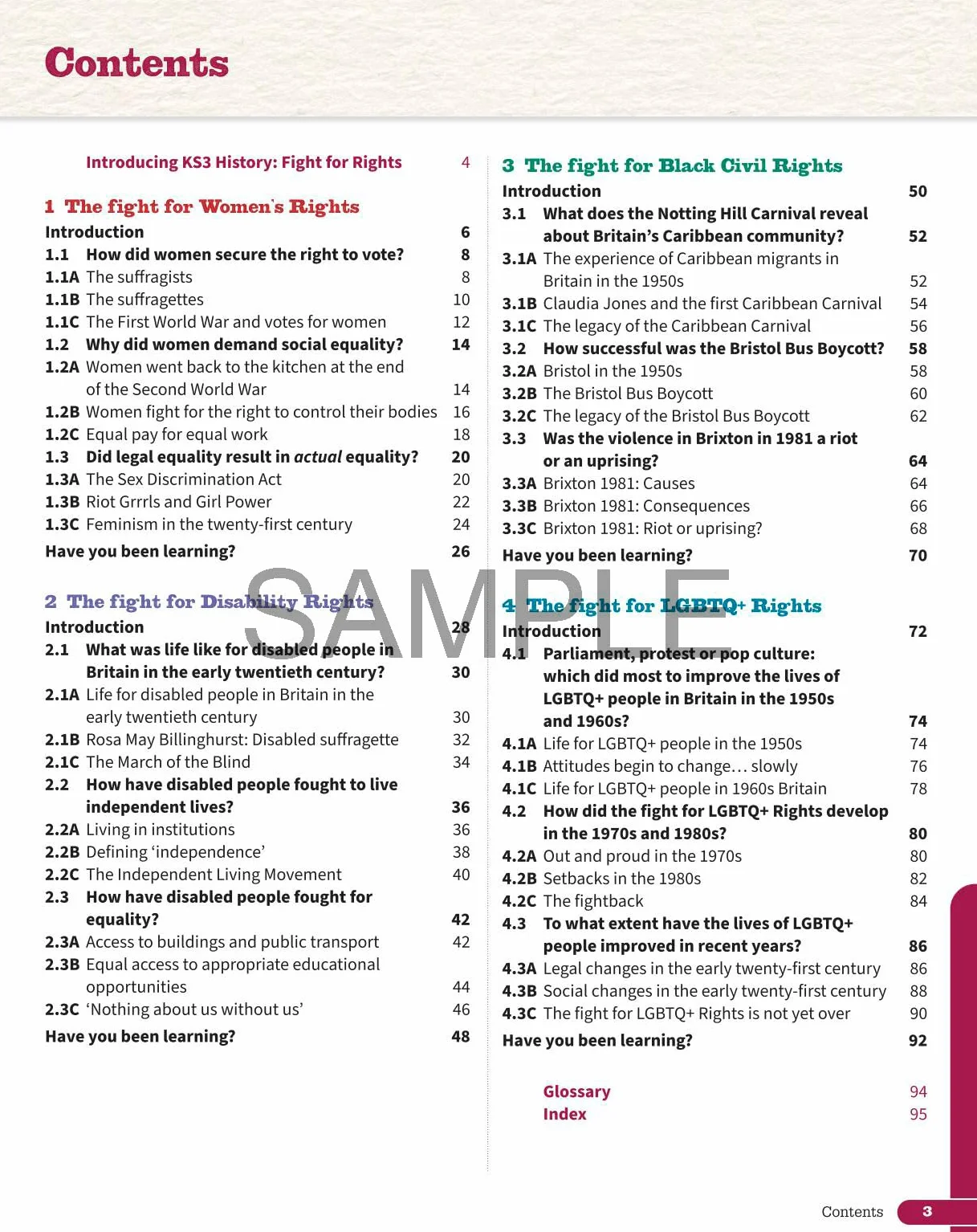 KS3 Depth Studies: Fight for Rights in Modern Britain Student Book