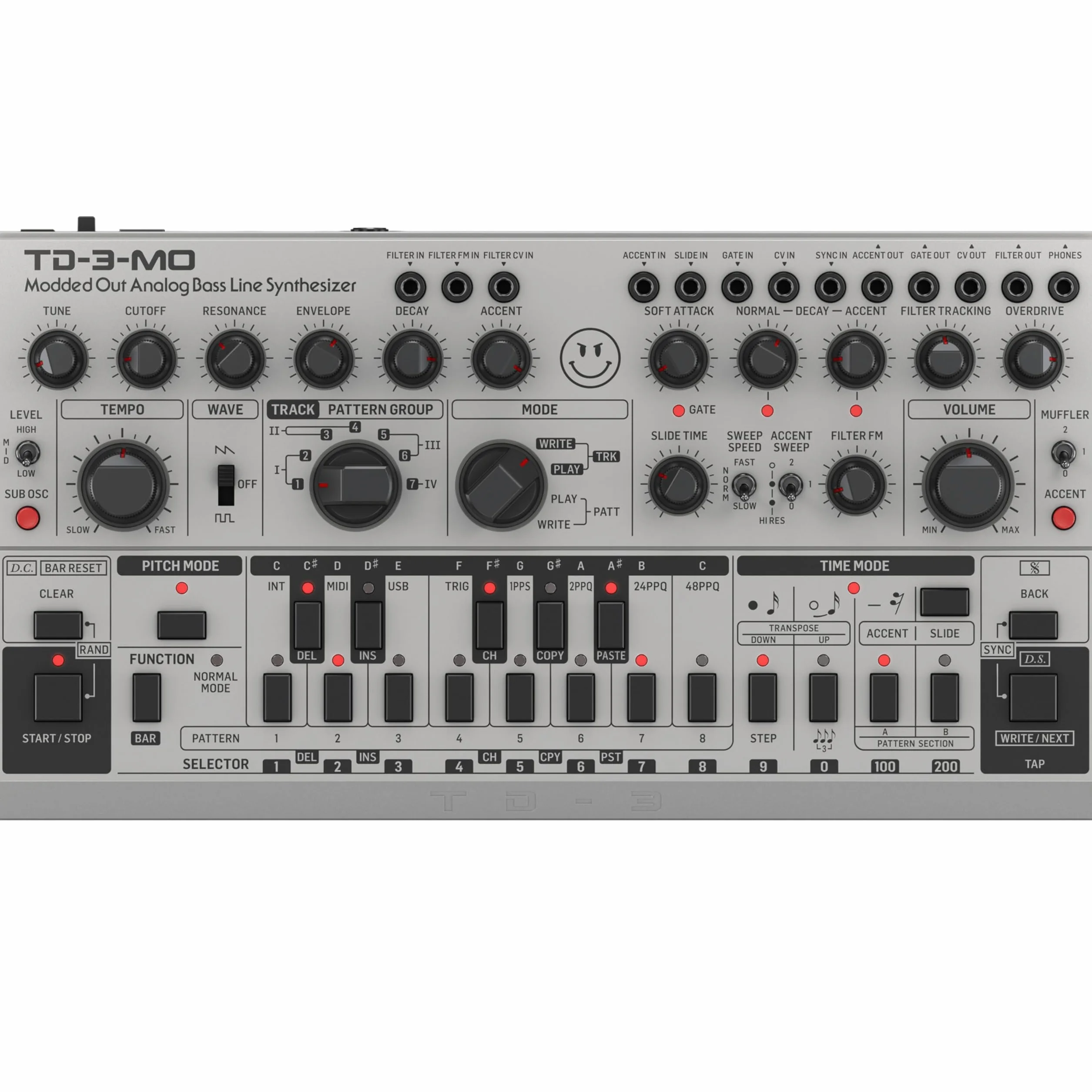 Behringer TD-3-MO-SR Desktop Synthesizer – “Modded Out” Analog Bass Line Synthesizer (Silver Color) – for Synthesizer Musicians