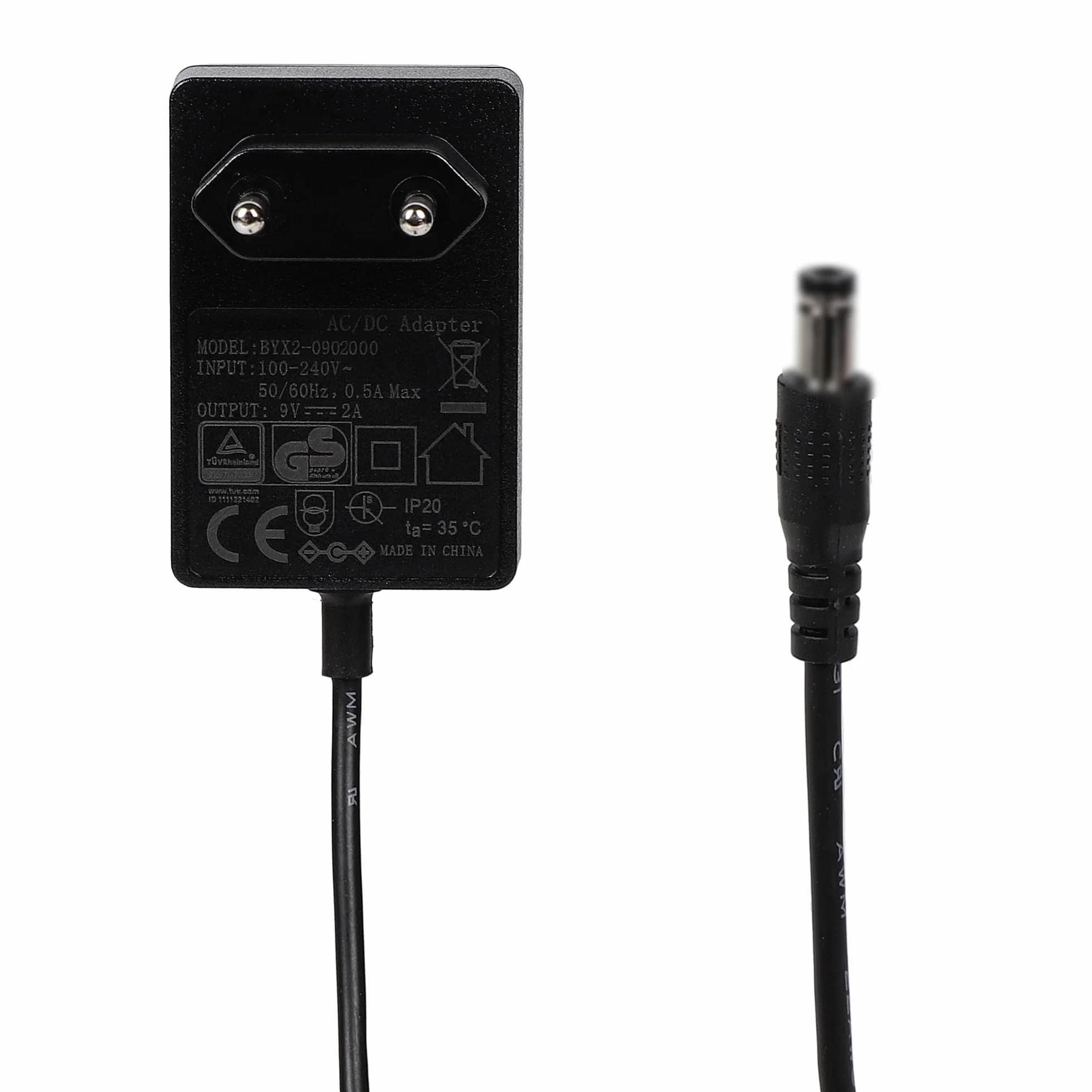 9V 2A zasilacz sieciowy ładowarka kompatybilna z klawiaturą fortepianową Casio ToneBank CTK120 CTK520L, HT-700, LD-50, LK-30 MA-150, MT-205, PRO-100, WK-110, LK-33, LK-70S, CT-410V, LK-300 V