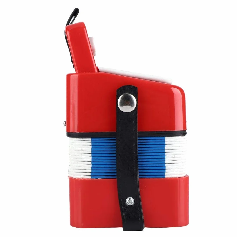 Harmonijka Mini 7 klawiszy, przenośny instrument muzyczny, zabawka dla dzieci, mały edukacyjny i innowacyjny fortepian (czerwony)