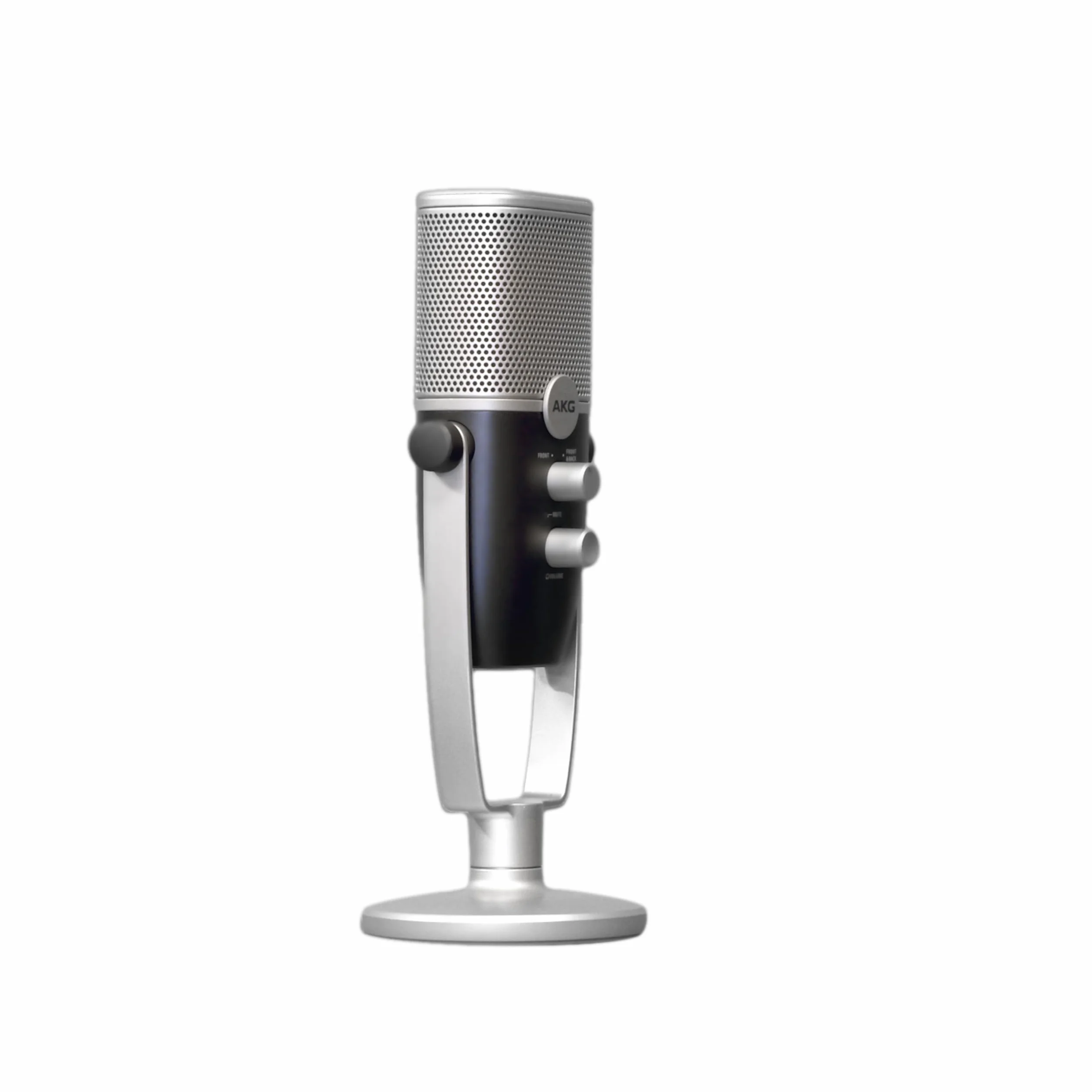 AKG Pro Audio Ara profesjonalny mikrofon pojemnościowy USB-C, tryby przechwytywania dźwięku z podwójnym wzorem, do podcastów, blogów wideo, gier i przesyłania strumieniowego, niebieski i srebrny