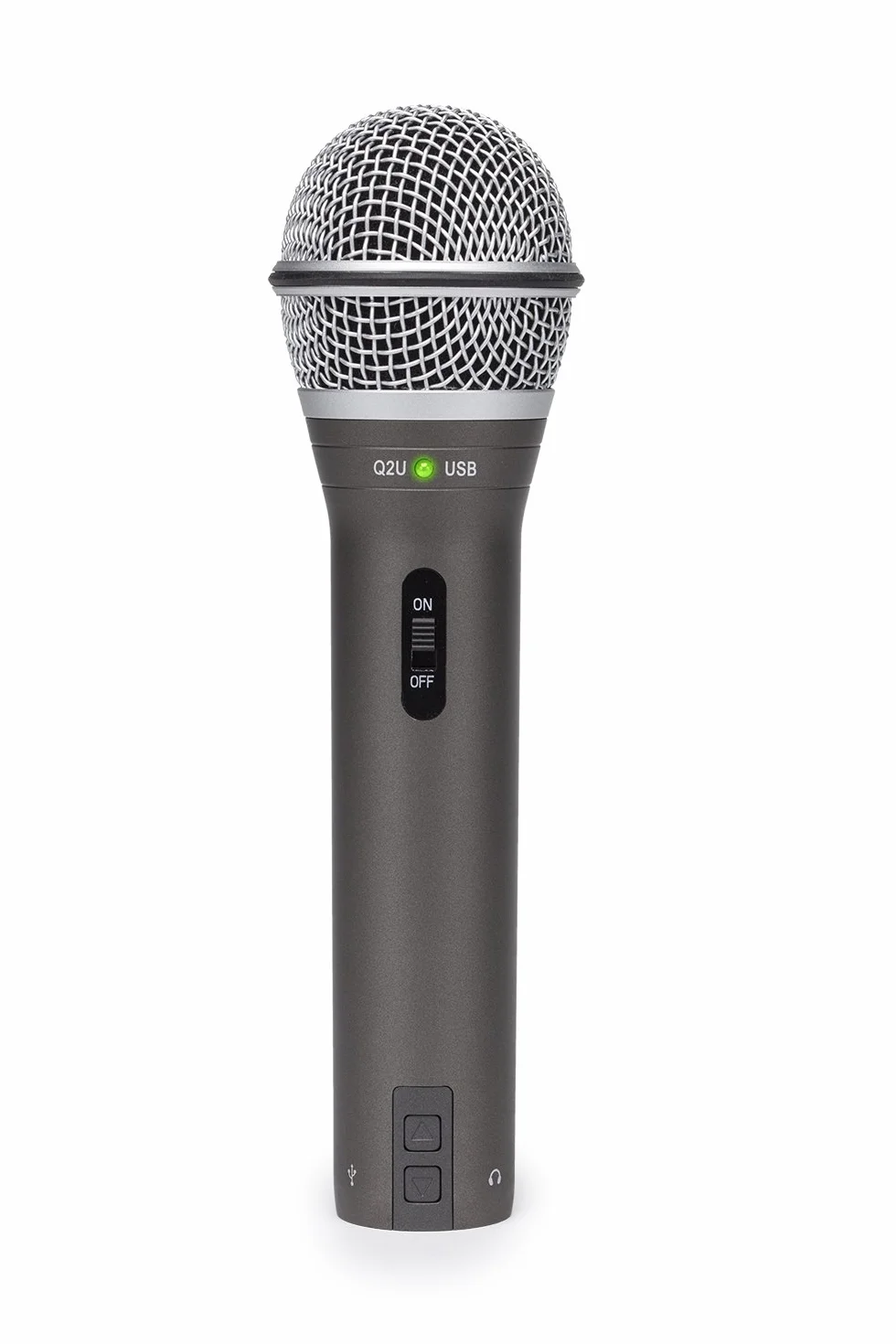 Samson SAM SAQ2U, Q2U USB/XLR Dynamiczny pakiet nagrywania mikrofonu i podcastingu (zawiera klips mikrofonowy, stojak na biurko, przednią szybę i kable), szary