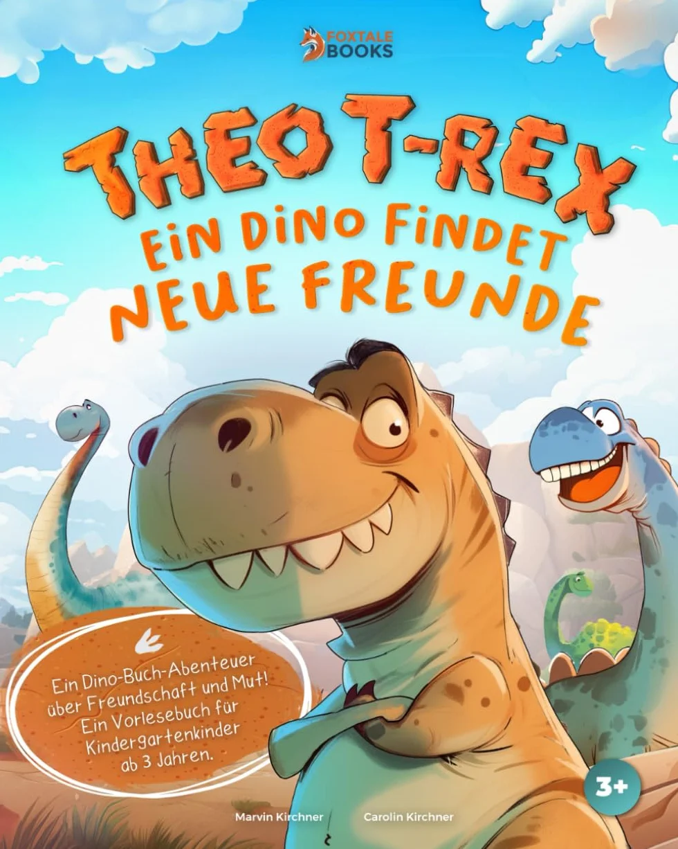 Theo T-Rex - Ein Dino findet neue Freunde: Ein Dino-Buch-Abenteuer über Freundschaft und Mut! Ein Vorlesebuch für Kindergartenkinder ab 3 Jahren.