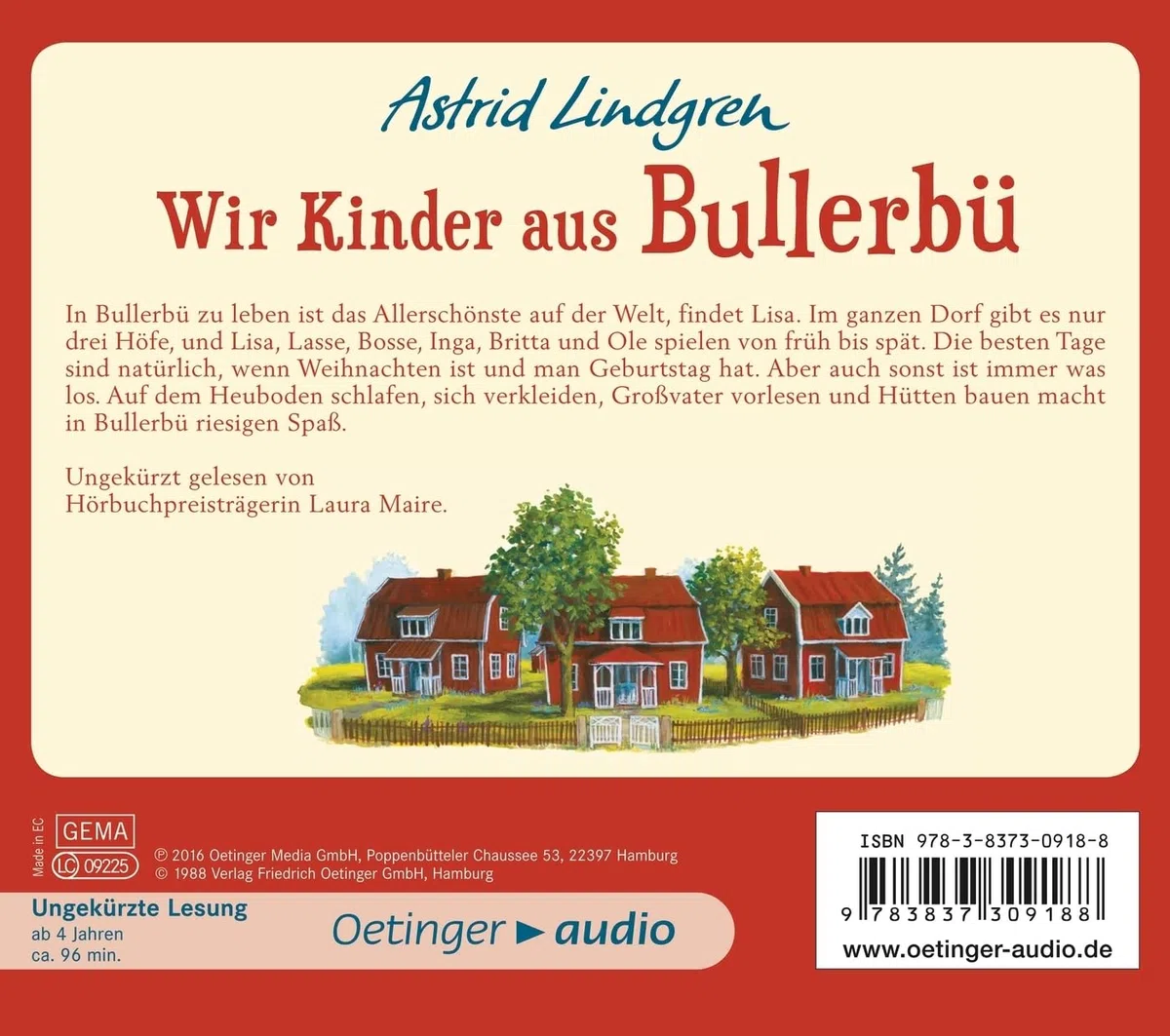Wir Kinder aus Bullerbü 1: Gelesen von Laura Maire für Kinder ab 4 Jahren